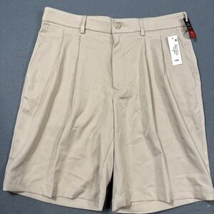 PGA Tour Golf Shorts Men's 32 TAN  Pro Series 10" Inseam Stretch Wicking NWT